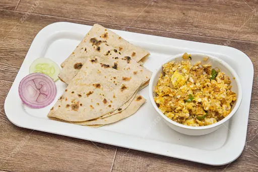 Egg Bhurji With 4 Roti