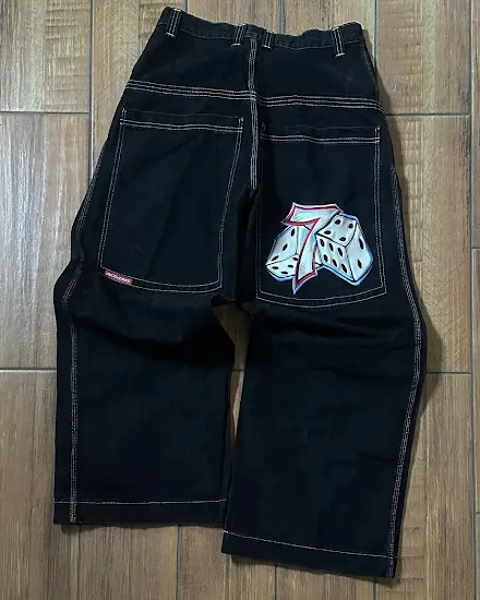 Jnco Baggy Jeans Hip Hop Rock Embroidery Pattern Men Wome... - 0