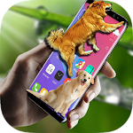 Cover Image of Baixar Dog in phone screen funny joke 1.0 APK