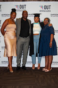 Sinazo Mbele, daughter of EFF secretary-general Marshall Dlamini, with her family after she graduated on Saturday