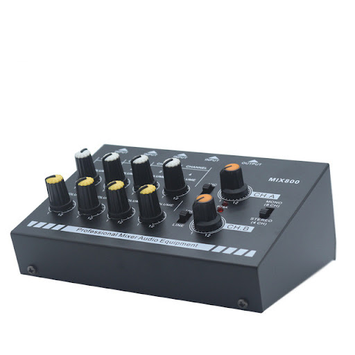 Title 3, 8-Channel Mini Mixer Stereo Audio Mixer Compact...