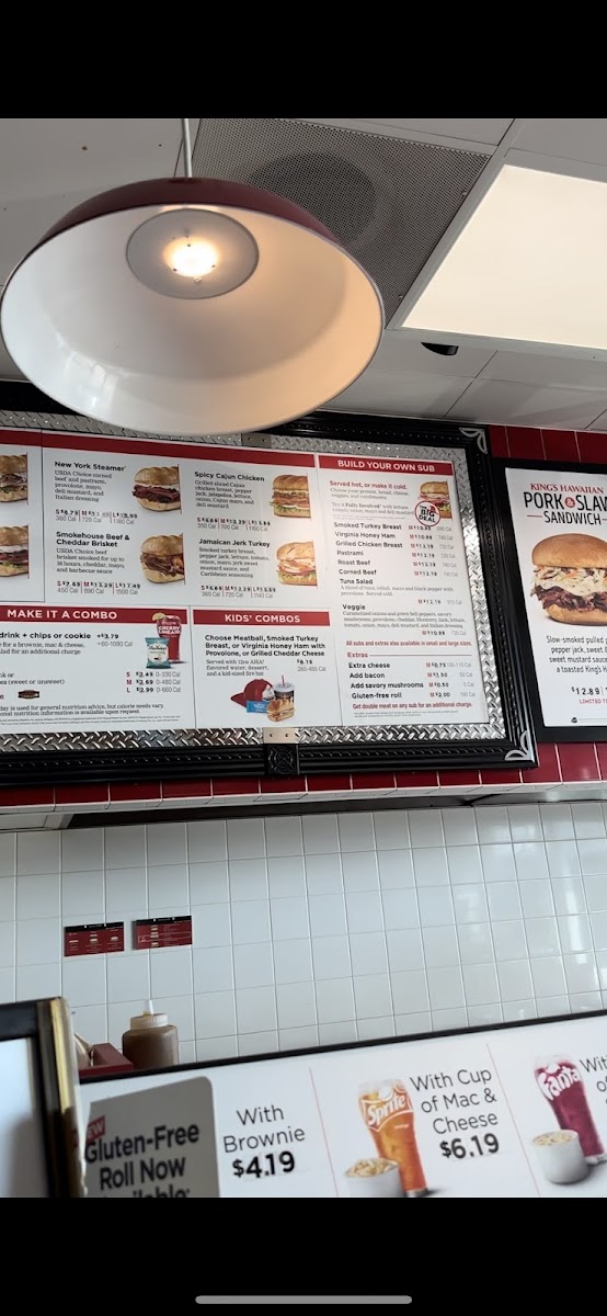 Firehouse Subs gluten-free menu