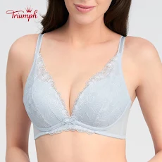 Triumph - Áo nước nâng ngực không gọng Aqua Finesse HU DV (Xanh biển nhạt, B75)