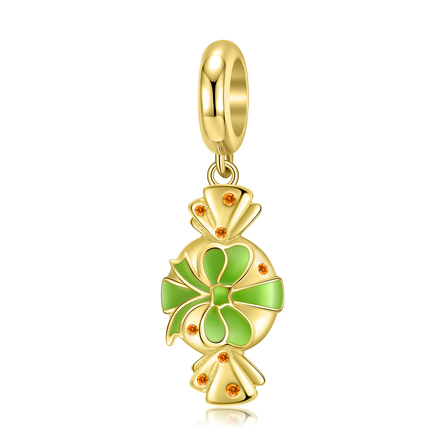 Title 1, Bracelet Pendentif Bonbon Noeud Plaqué Or Argen...