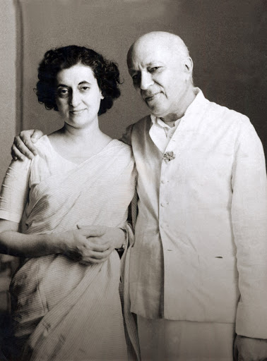 jawaharlal nehru with indira gandhi