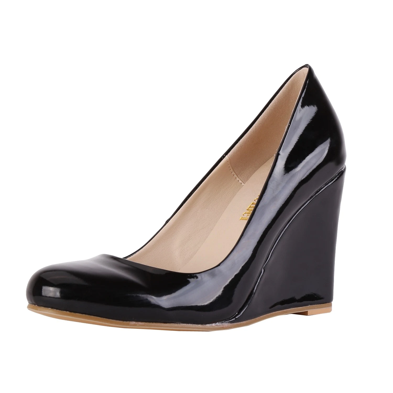 Title 6, Damen Pumps Schuhe mit Keilabsatz und spitzer Z...