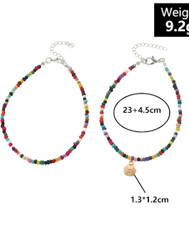 Bracelet de cheville bohème ethniqu - 1