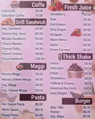 Drinks 'N Food menu 1