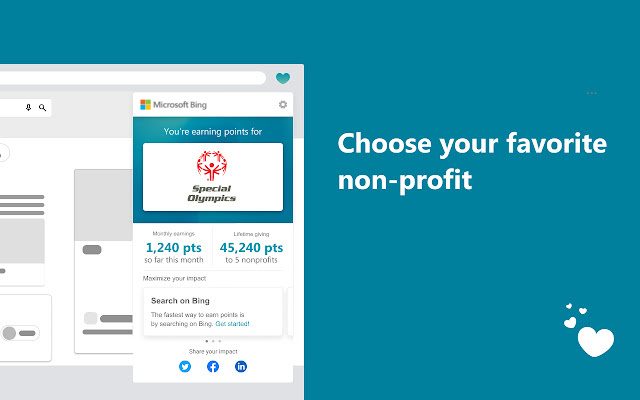 Microsoft Bing Search with Donations