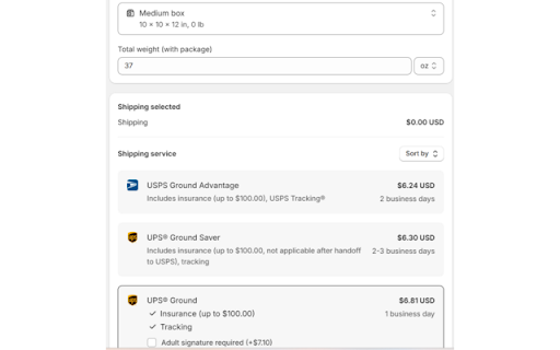 Shopify Weight Adjuster