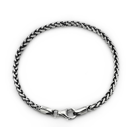 Title 5, Sterling silver distressed personality simple h...
