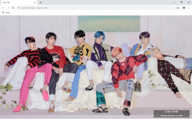 BTS Members HD New Tab Theme