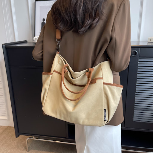 Title 5, Womens Fashion Casual Large Capacity Canvas Ba...