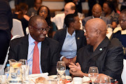 President Ramaphosa with Energy Minister Jeff Radebe.