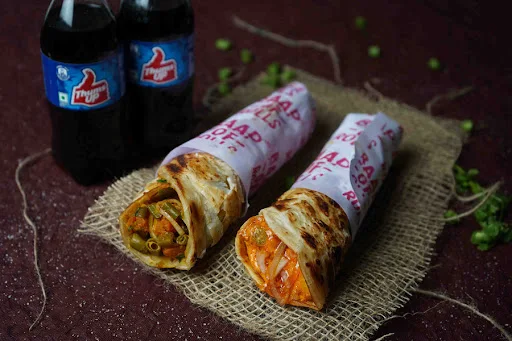 Veggie Roll With Butter Paneer Roll & 2 Cold Drinks (250 Ml)
