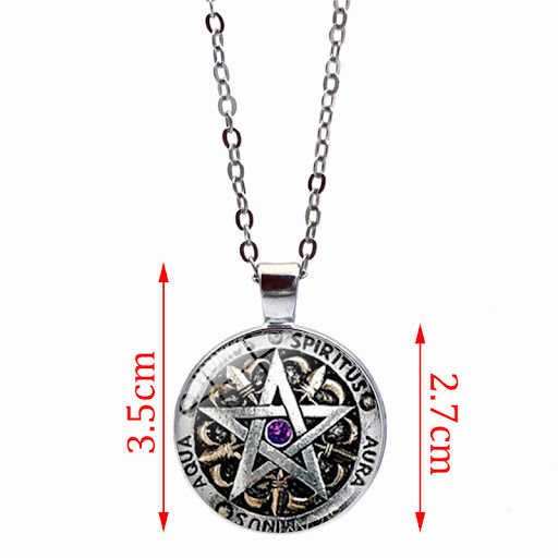 Title 1, Pentagram Gem Necklace