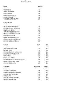 Cafe Sain menu 1