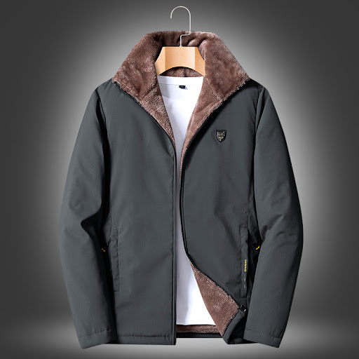 Title 1, Middle-aged Mens Cotton Jacket with Velvet Thi...