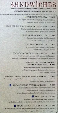 The Blue Door Cafe menu 8