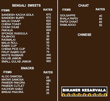 Mk choudhary store menu 