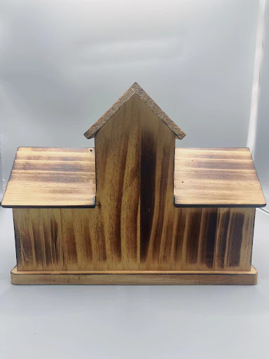 Title 6, Wooden Bird Nest Creative Pastoral Outdoor Orna...