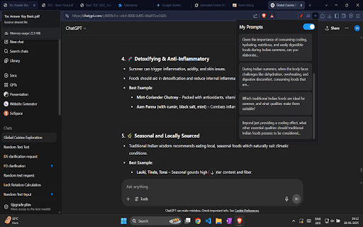 AI Sidebar - My Prompts