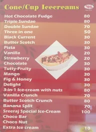 Sreeraj Lassi Bar menu 1