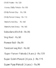 Five Star Paratha menu 4