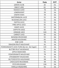 Ganga Sweets menu 1