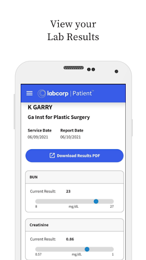 Screenshot Labcorp | Patient