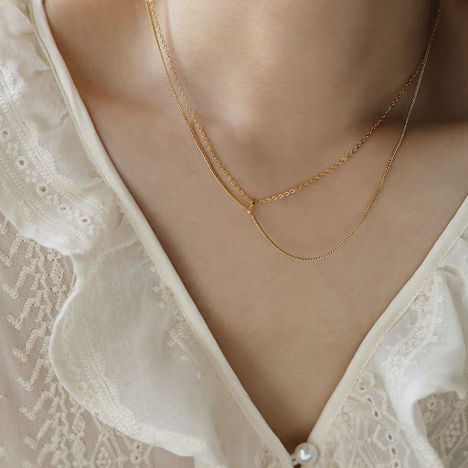 Title 4, Smart Design Clavicle Chain Adjustable Double L...