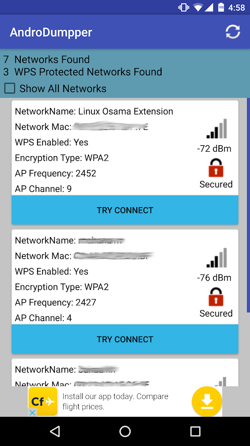    AndroDumpper ( WPS Connect )- screenshot  