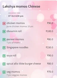 Lakshay Momos menu 1