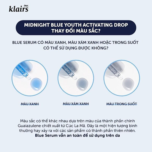 Tinh chất dưỡng ẩm Phục hồi da ban đêm Dear Klairs Midnight Blue Youth Activating Drop 20ml