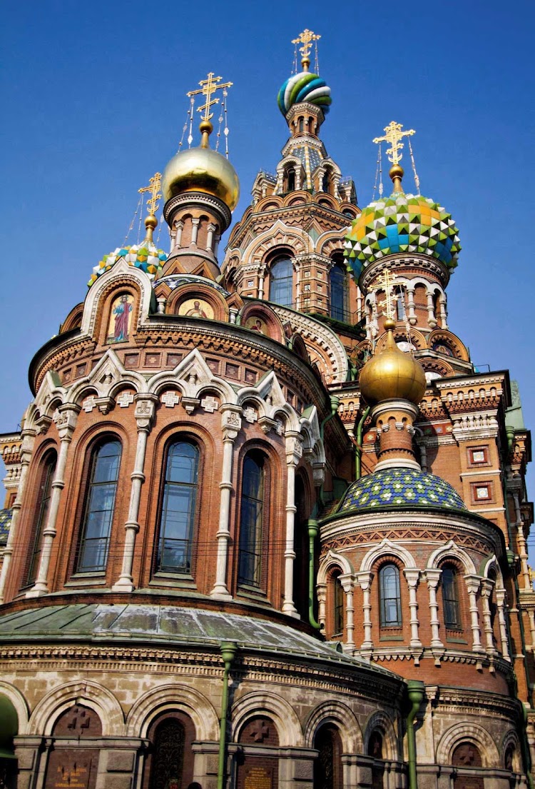 The Church of the Savior on Spilled Blood in St. Petersburg, Russia.