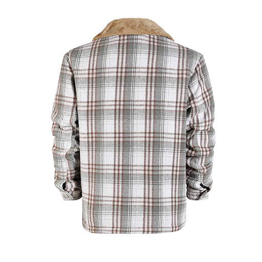 Title 35, Mens Plaid Coat Flannel Long Sleeve Lapel for ...
