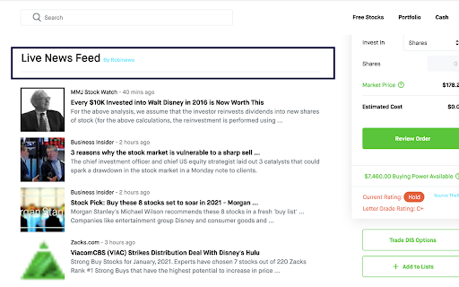 Robinhood NewsFeed