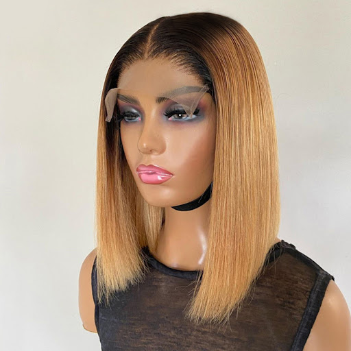 Title 5, 12 Inch Short Gradient Honey Blonde Wig Easy to...