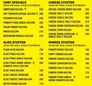 Hot Tandoor Kulcha House menu 