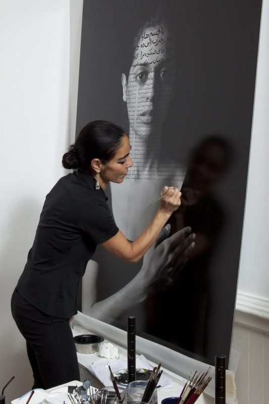 shirin neshat studio painting