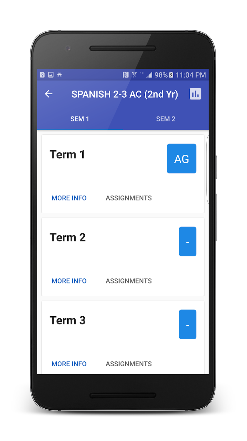 Gradebook Screen 3