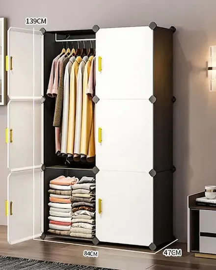 Organizer Bedroom Closet Partitions Clothes Storage Porta... - 2