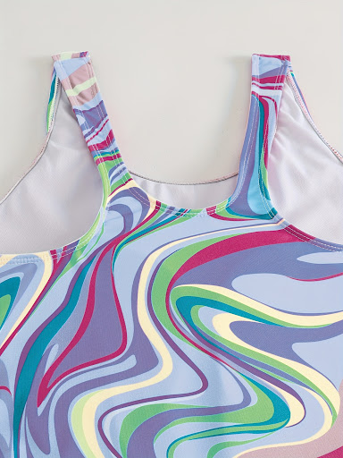Title 5, Printed Conservative One-piece Swimsuit for com...