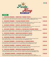 Pasta King menu 1