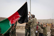 Handover ceremony at Camp Anthonic, from U.S. Army, to Afghan Defense Forces in Helmand province, Afghanistan May 2, 2021. Picture taken May 2, 2021.