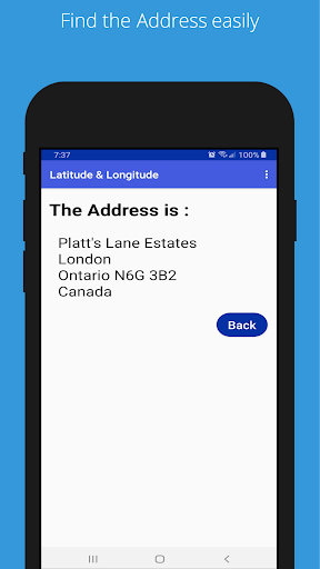 Screenshot Latitude & Longitude