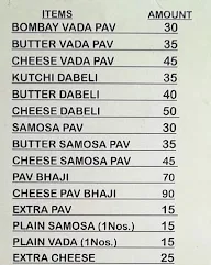 Bombay Vada Pav Corner menu 2