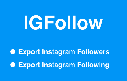IGFollow - Follower Export Tool small promo image