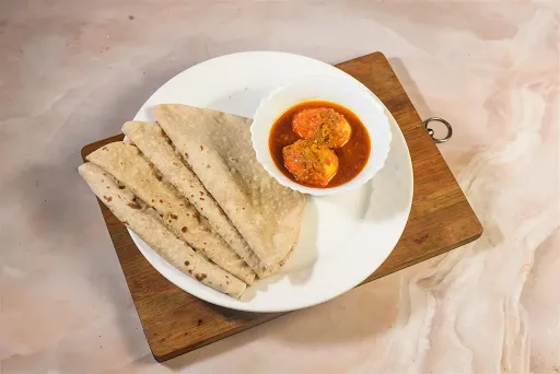 4 Roti With Egg Curry [2 Eggs]