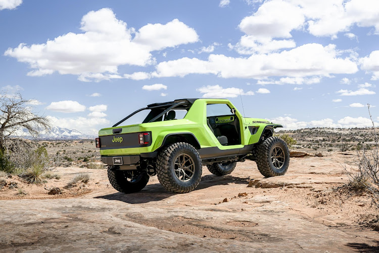 The Jeep Scrambler concept is powered by a 350kW and 637Nm 6.4l Hemi V8. Picture: SUPPLIED